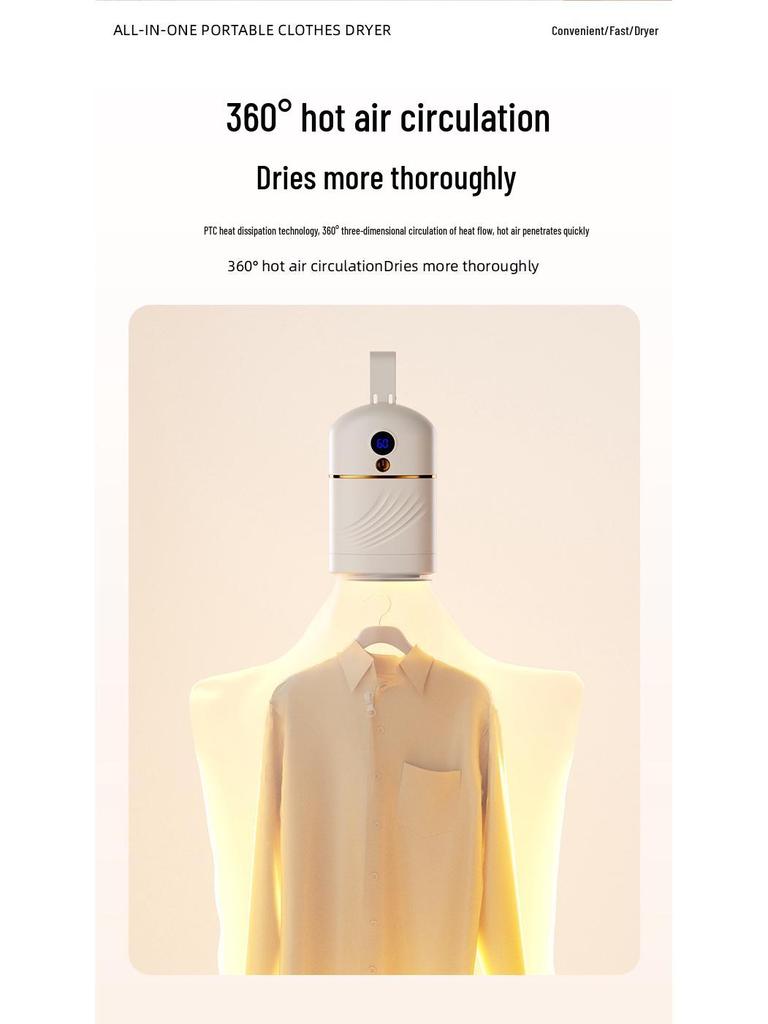 Compact Folding Portable Dryer for Travel, Home & Dorms