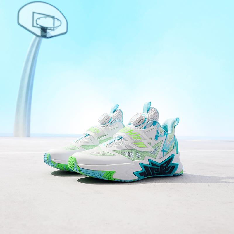 Anta Kids Cement Crusher Comfortable Sports Non-Slip Shock Absorbing Wear-Resistant Low-Top Basketball Shoes Kids Basketball Shoes 312321124H-4