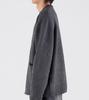 Button Seoul Wool Blend Point Line Knit Cardigan (Gray)