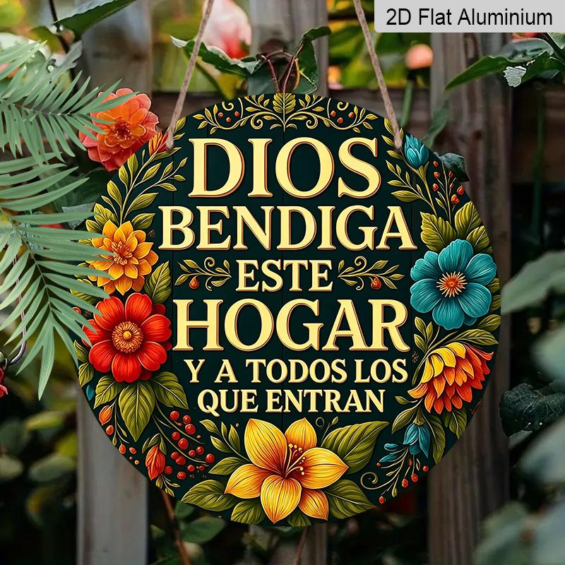 

2D Flat Aluminum Vintage Spanish Signage Wall Decoration, Available in Various Sizes. Suitable for Cafes, Living Rooms, Kitchens, Bars, Weddings 20*20cm