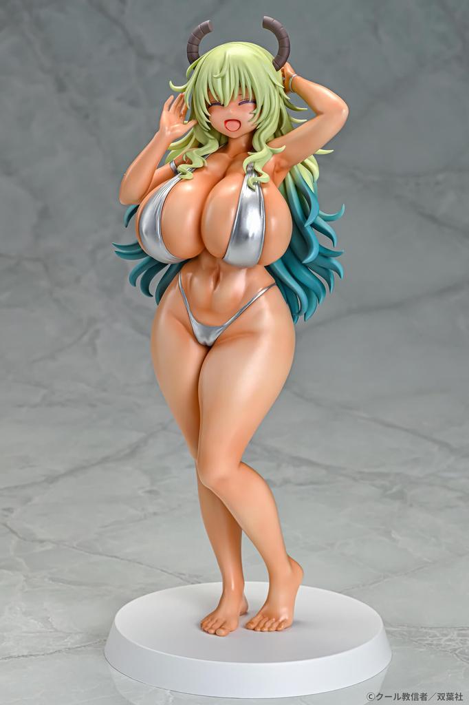 Miss Dragon Maid Lucoa Bikini Style Tanned Scale PVC Painted Complete Figure Q-six Kobayashi's Ver. 1/7