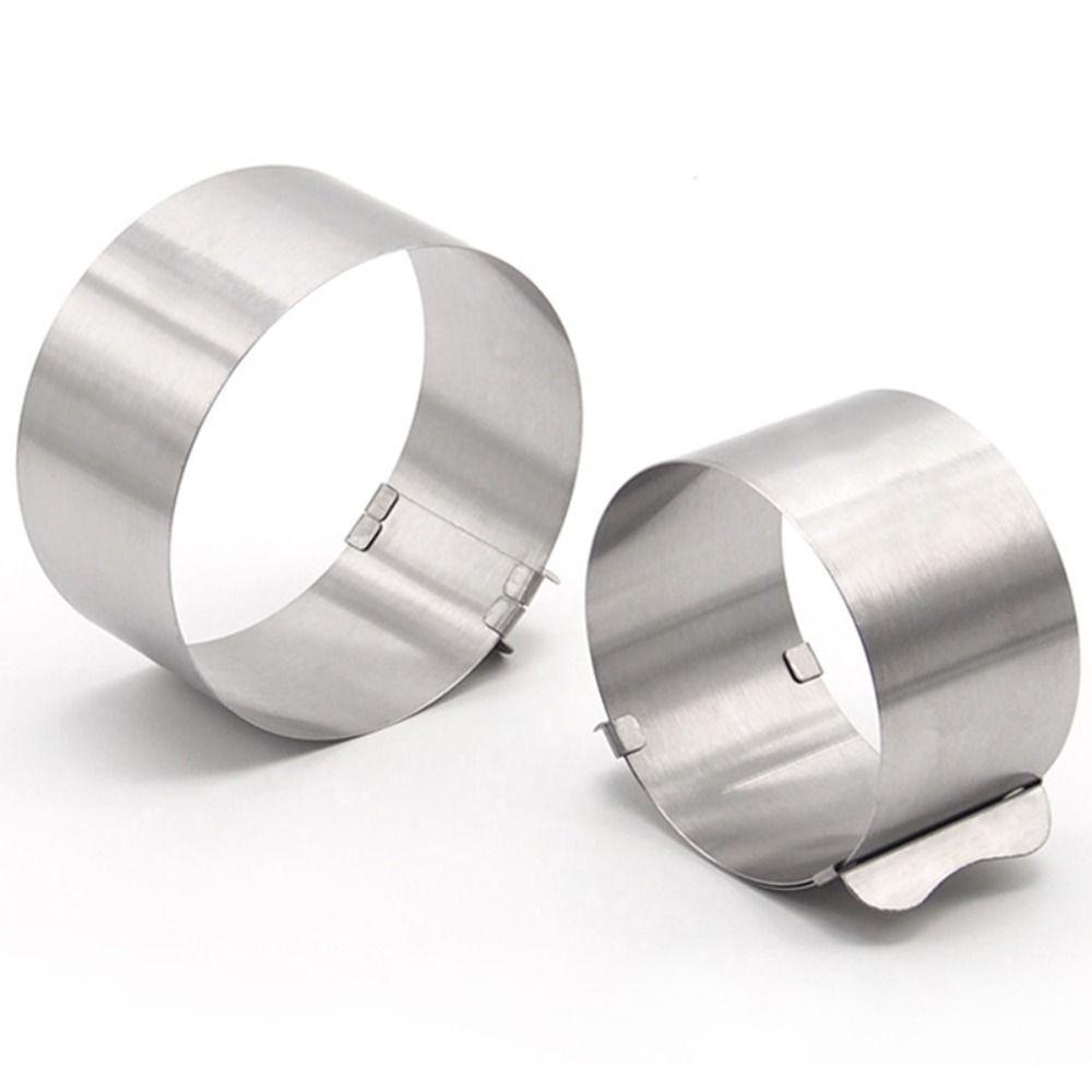 Supporto per dessert retrattile, stampo per torta con anello di mousse in acciaio inox graduato, tagliapasta per torta