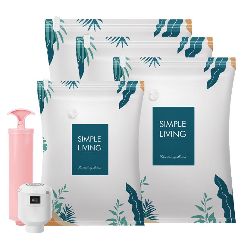 Baiyite Vakuový úložný vak ve stylu listu na přikrývky a oblečení