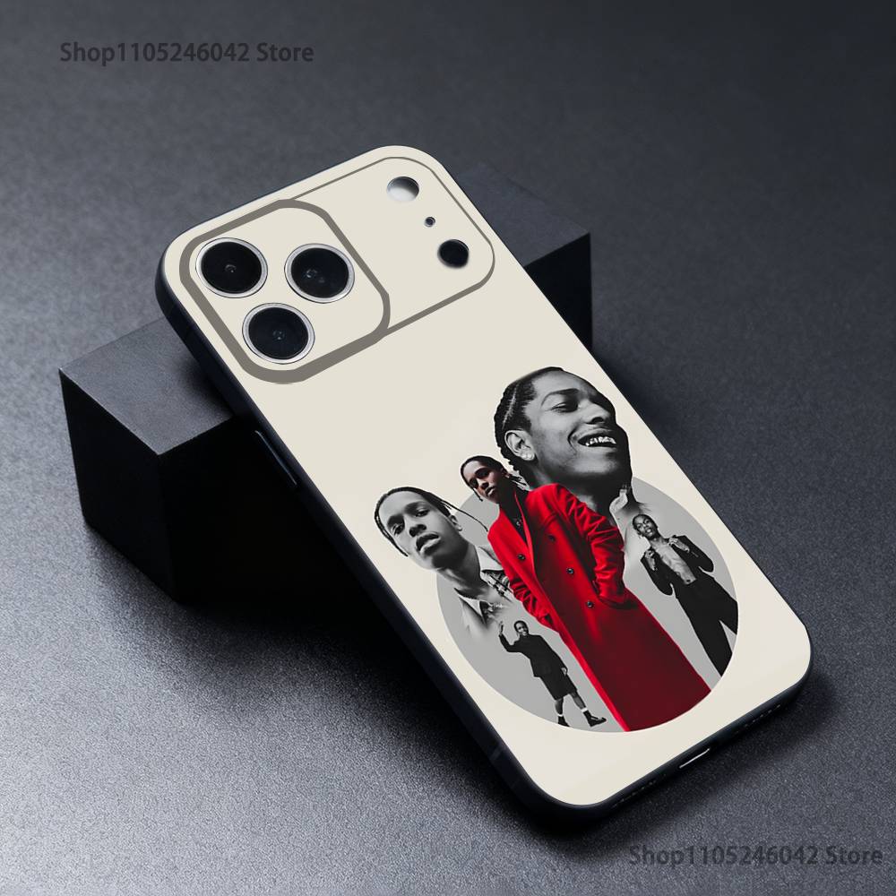 

A-ASAP R-Rocky Rapper Phone Case For iPhone 17,16,15,14,13,12,11,Pro,Max,Plus Black Soft Cover iPhone13PROMAX
