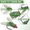 18Pcs Bionic Fly Fishing Bait Fly Fishing Flies Lures Kit Trout Jigs Swimbait Dry Flies Freshwater Saltwater Fly Fishing Hooks