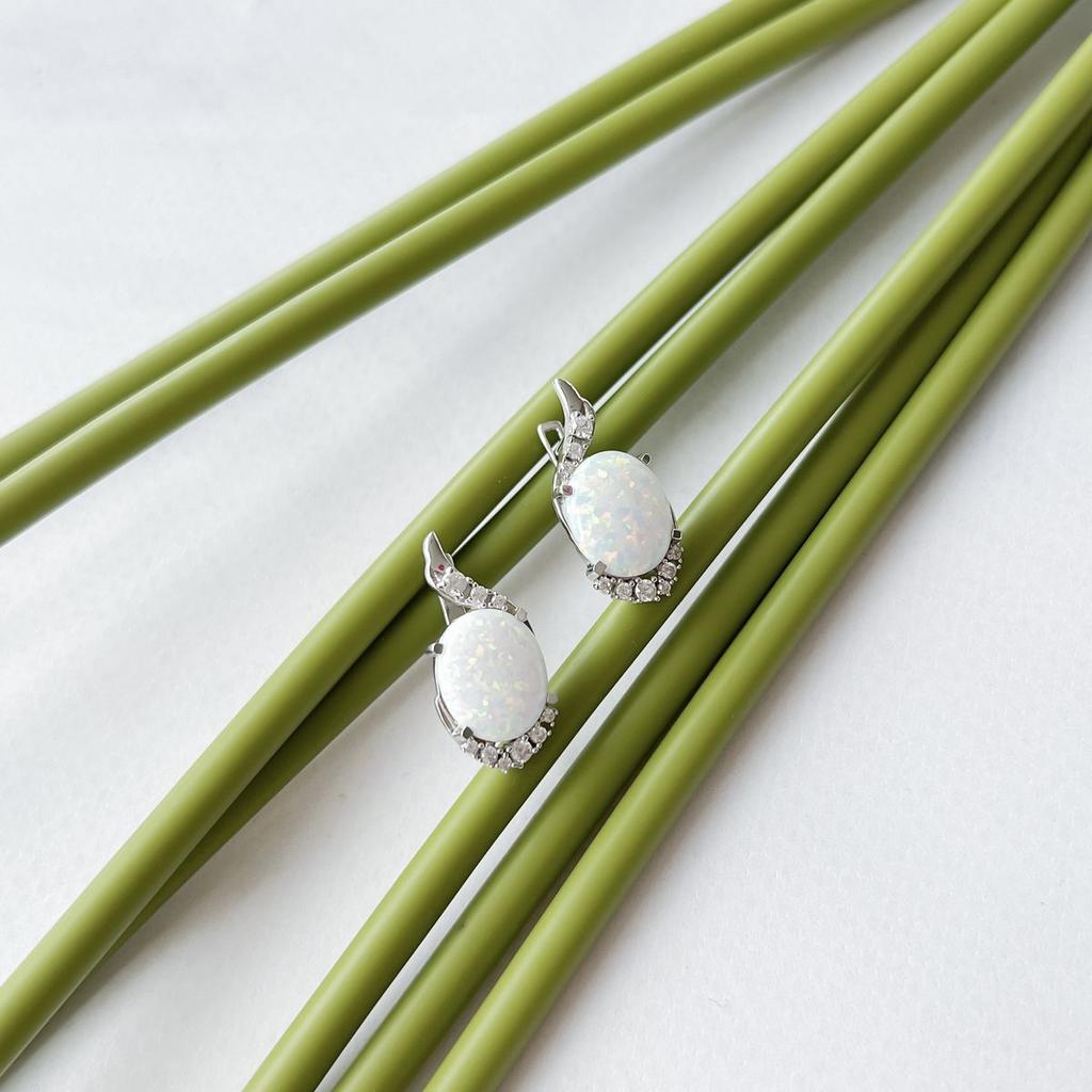 Orecchini in argento con opale 4,323 ct (2151890)