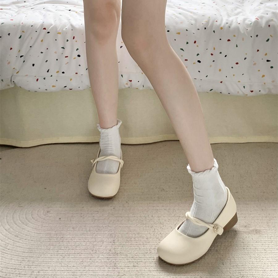 Versatile Thick Heel One-word Strap Single Shoes Women's Shoes Summer New Mary Jane Shoes Commute