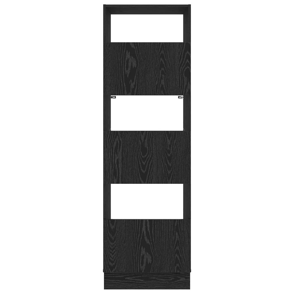 Laundry Cabinet with Door Black Oak Effect 50 x 68 x 162 cm