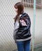 [WESTSEA] Japanese Embroidered Sukajan Jacket, Satin Souvenir Bomber Blouson for Men & Women, Fujin Raijin Thunder God, Black, JP Size M