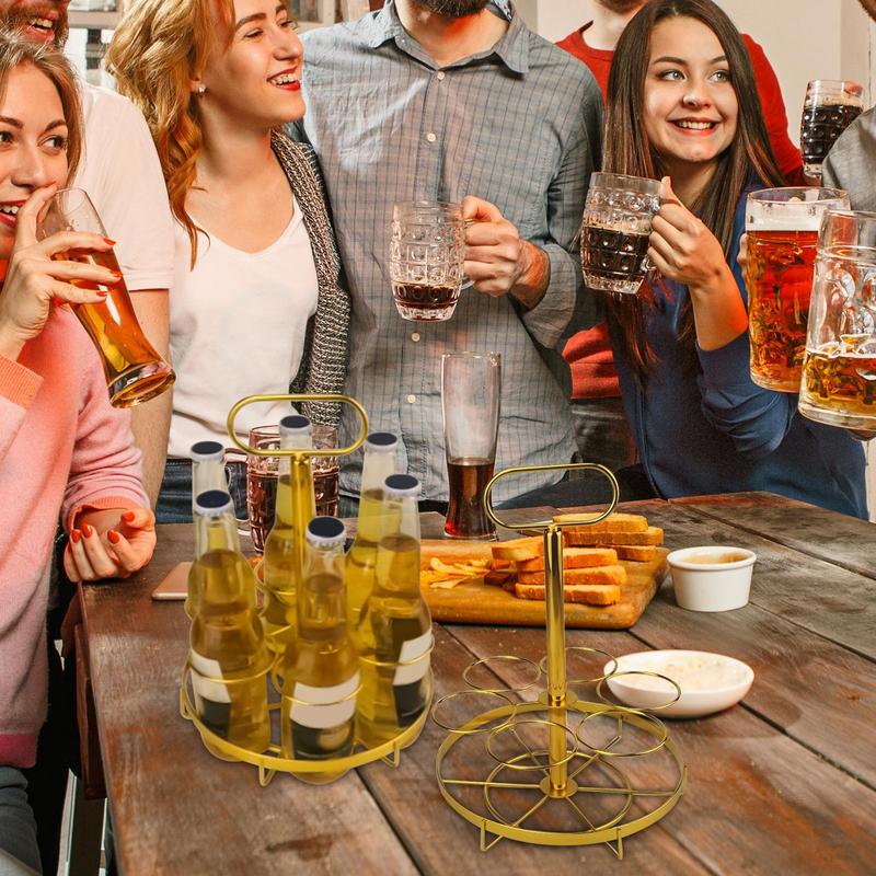 Beer Holder 6 Bottles Refrigerator Beer Rack Wine Hand Basket Drinking Display Stand For Restaurants Nightclubs Dance Parties China Mainland