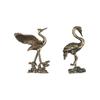 Copperware Crane Figurines Pure Brass Brass Miniatures Red-crowned Crane Sculpture  Handle Decor
