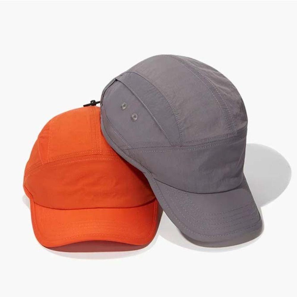 Waterproof 5-Panel Cap Drawstring Elastic Quick-dry Hat Spring Summer Baseball Cap  Outdoor Sports