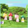 Multicolored Resin Mushroom Doll Ornaments For Succulent Pots And Moss Gardens
