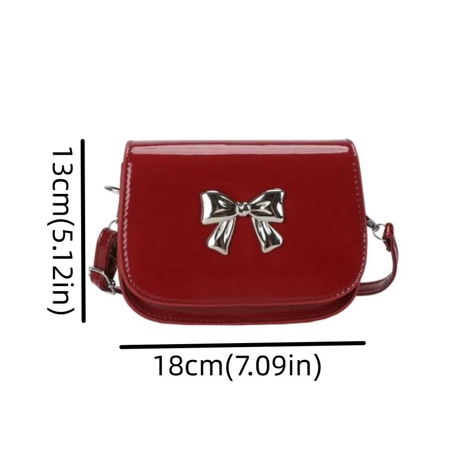 New Design Bowknot Armpit Bag Solid Color Y2k Small Handbag Casual Bow Crossbody Bag  Lady