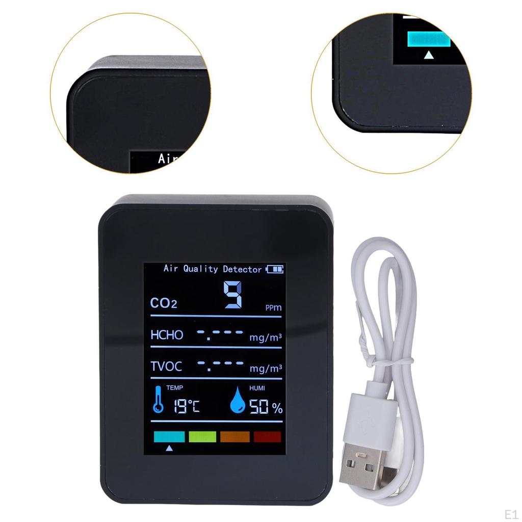 Air Quality Meter,High Accurate CO2 Real Time Display Analyzer for Indoor Outdoor