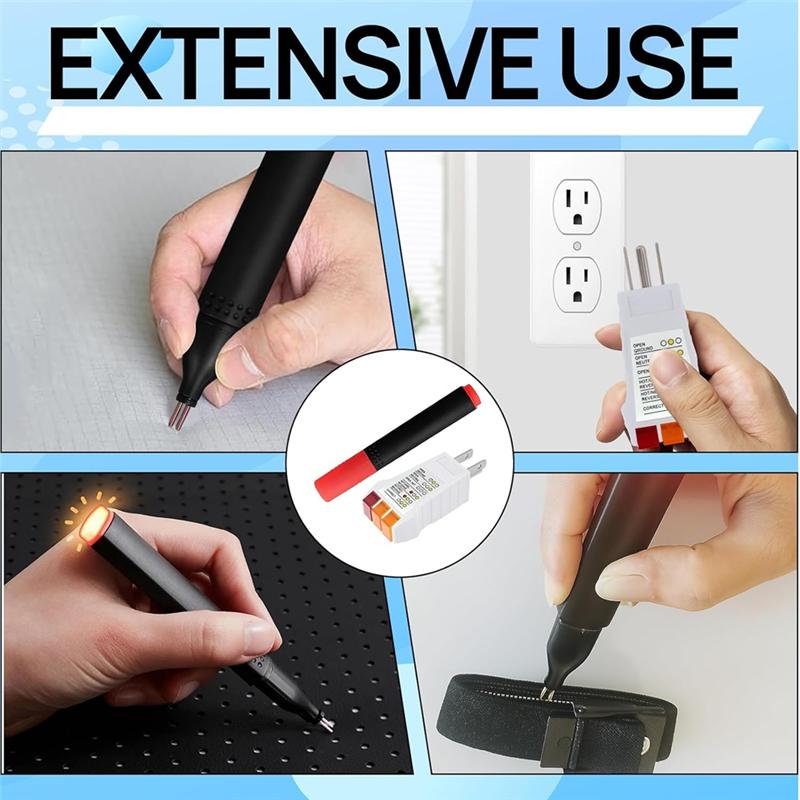 A03F-Erdungsprüfer Steckdosenprüfer & Leitfähigkeitsprüfstift für Erdungsbahnen, Matten, Decken, Kissenbezüge, Armbänder