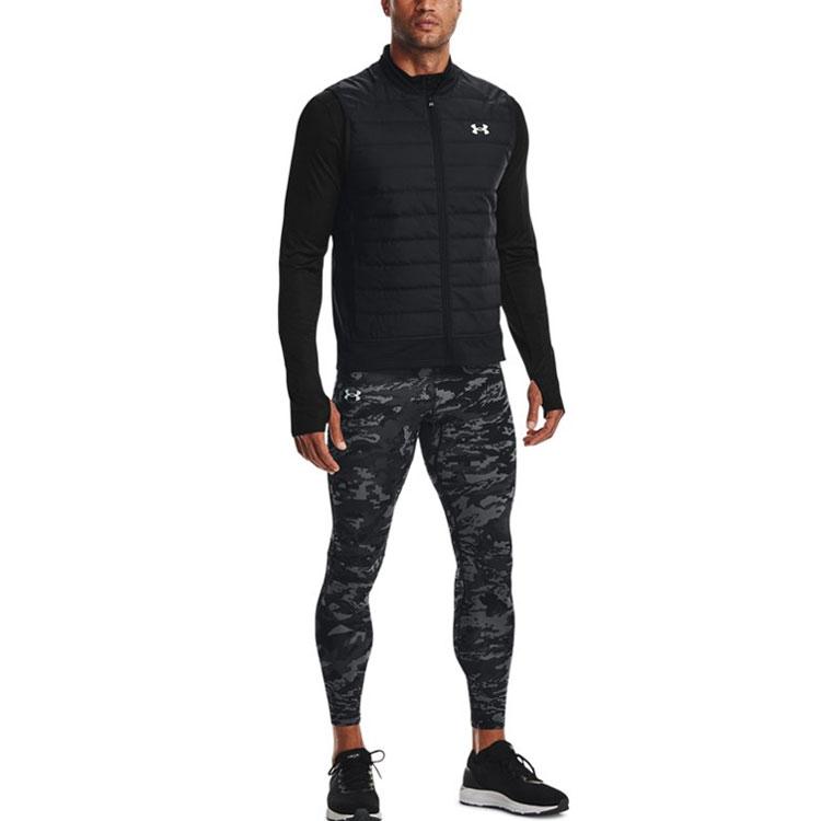 Under Armour Colete de Penas Cor Sólida Isolante para Esportes de Corrida Masculino Preto 1364790-001