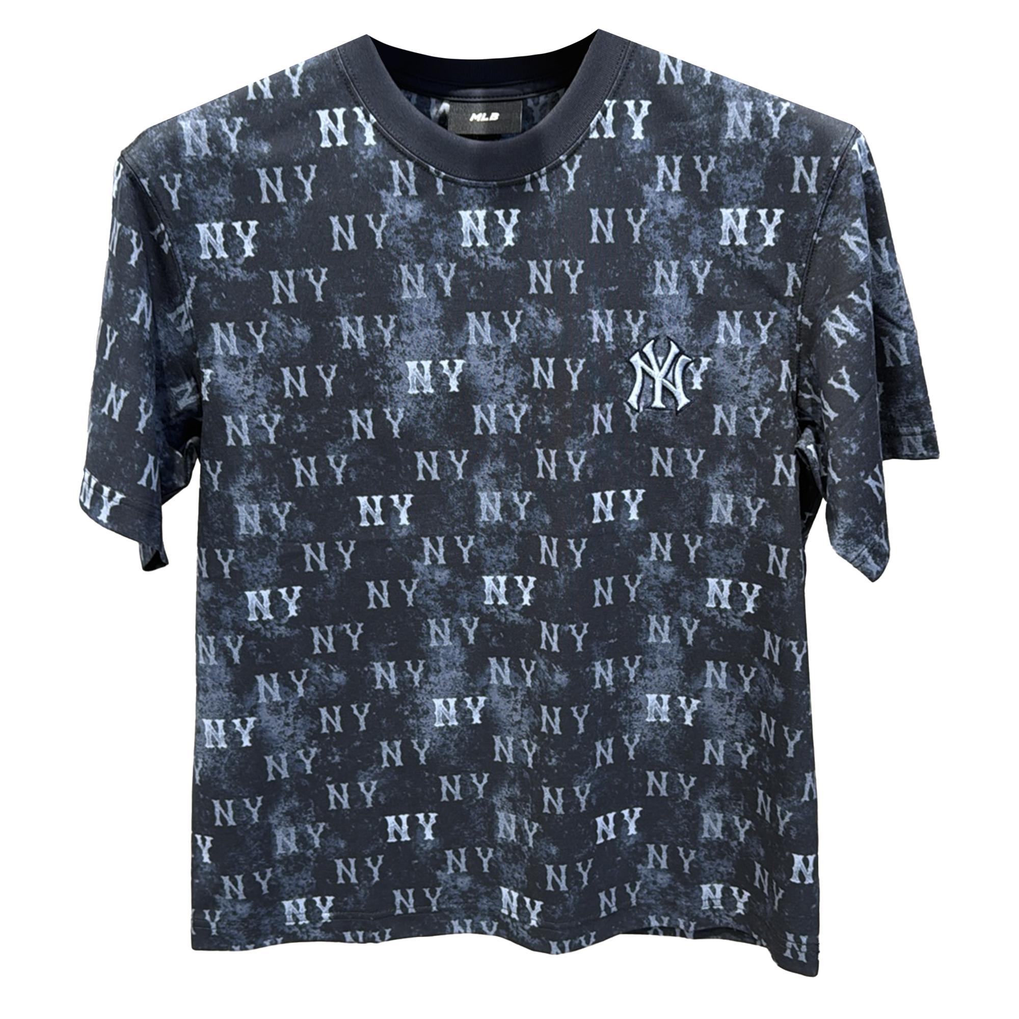 MLB T Shirts Unisex Dark Blue Crew Neck 3ATSM0954-50NYS S165