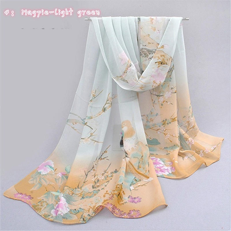 Bohemian Style Women Fashion Chiffon Print Scarf Autumn Summer Pattern Silk Scarves Beach Shawl