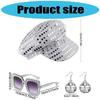 3Pieces Disco 50s 60s 70s 80s Set Rockstars Cool Outfits for Halloween Birthday Party Costume Dressing Up Accessories