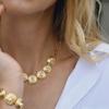 Womens Titanium Steel Pearl Jewelry Set Clover Bracelet Clavicle Necklace Fashion