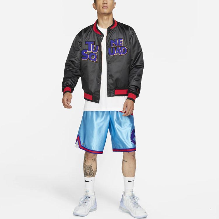 Nike x Space Jam: A New Legacy Tune Squad Varsity Jacket (Asia Sizing) Black/White/Concord Men Outerwear DJ3892-010