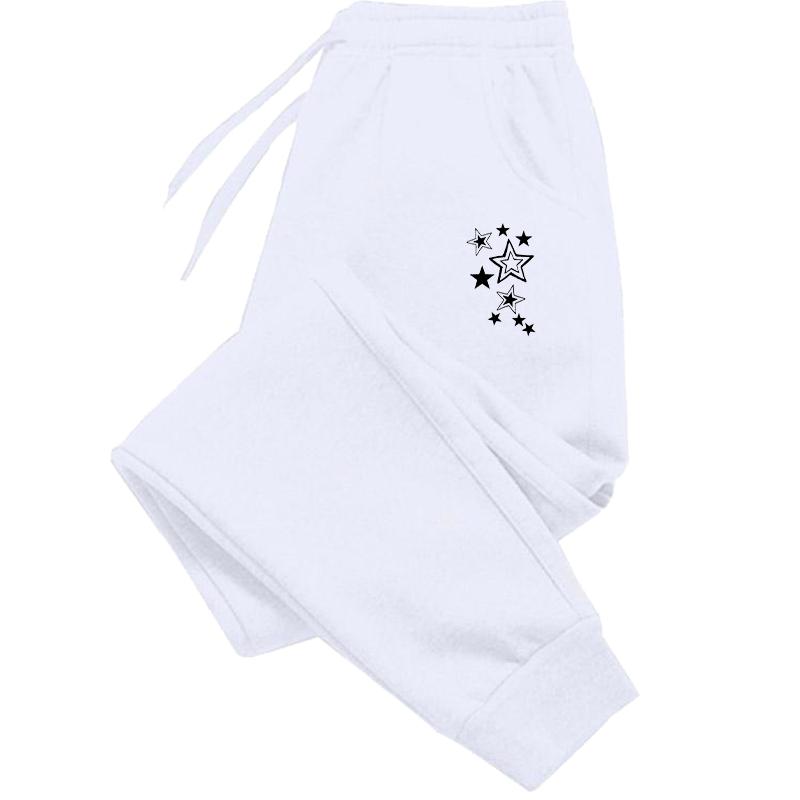 

Clothes for Women Stars Print Pant Slacks Woman Clothing White Pants Women s Training Pants Trousers Womens Sweatpants Summer XS белый