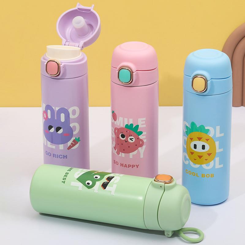Charming Cartoon Thermos Bottle For Children Stainless Steel Thermal Mug Vacuum Flask Travel Insulated Cup Kids Thermal Water Bottle