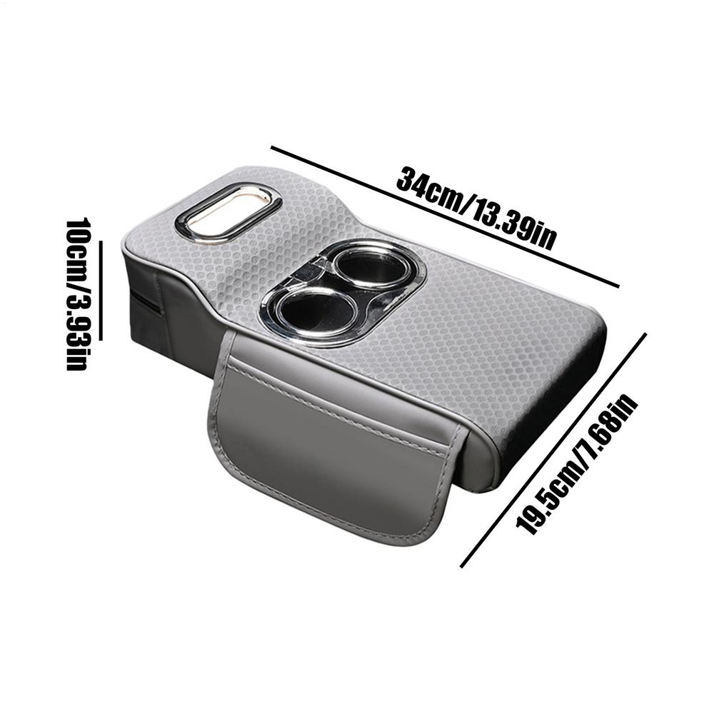 Car Armrest Storage Box Long-Lasting Organization With Elastic Strap Car Center Console Storage Box For Family Adults Men Women