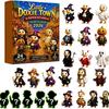 Halloween Adventskalender 2026, Acryl Geist Blind Box Countdown-Kalender mit täglichen Überraschungstüren, Tisch-Feiertagsdekoration für Heimparty Geschenk