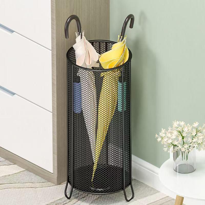 Transparent Cylindrical Umbrella Storage Rack for Office and Home