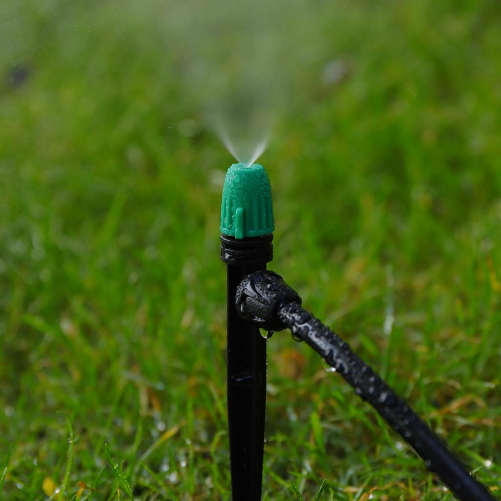 10/100Pcs Adjustable Drip Irrigation System Nozzles 4/7mm Hose Scattering Spiked Sprinklers Lawn Irrigation Atomization Cooling
