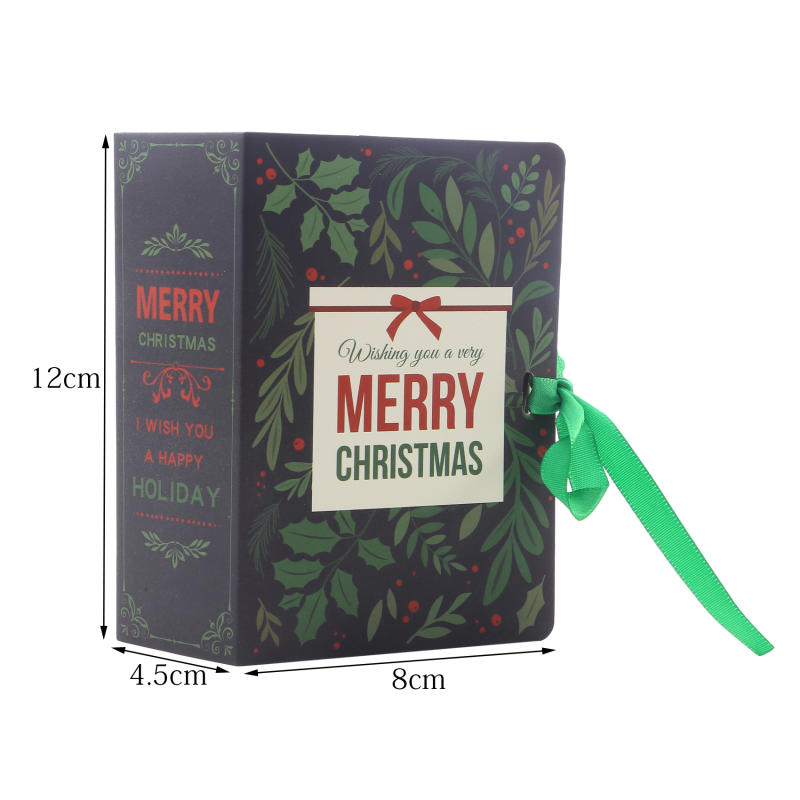 5 STK Kreativ Magisk Bokserie Julegodteri Gaveesker med Sløyfe Jule Små Kakeesker Ferie Fest Gaveartikler