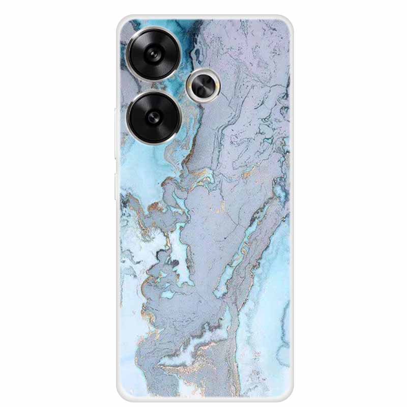 Marble Soft Phone Case For Poco F6 Transparent Case Silicone TPU Cover Funda Para Shield Clear Case for Xiaomi Poco F6 F 6 Pro