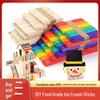 Colored Wooden Popsicle Sticks for DIY Crafts & Kindergarten Activities