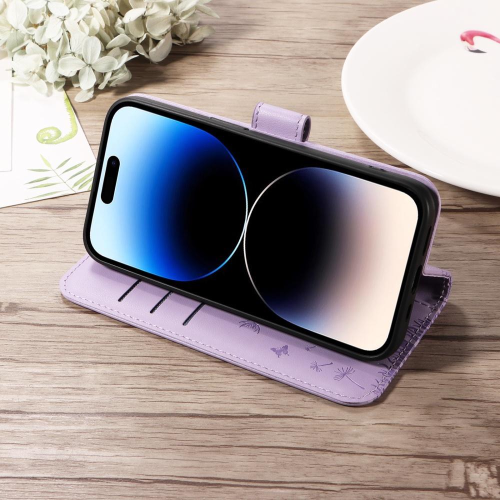 Leather Phone Case for Funda iPhone 17 16 15 14 13 12 11 Pro Max 16 15 14 Plus Mini 17 Air 16E Cases Dandelion Wallet Flip Cover