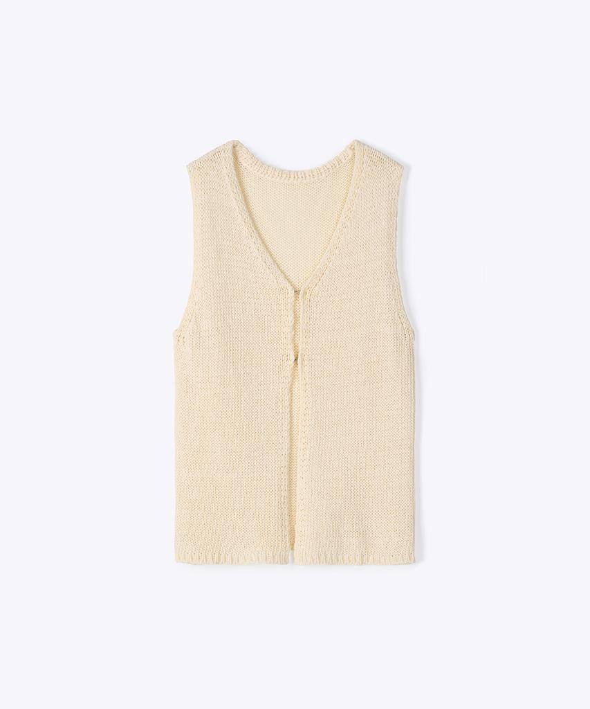 320SHOWROOM Filo Hook Knit Vest Cream
