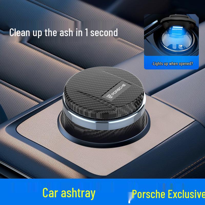 Porsche-Compatible Car Metal Ashtrays: Fits Cayenne, Macan, Panamera, 718, 911, Taycan