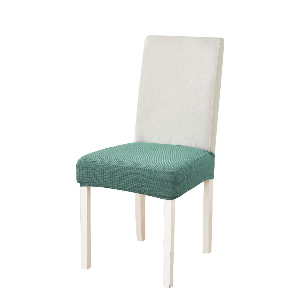 Waffle Knit Waterproof Elastic Half Chair Cover - Solid Color Back & Seat Slipcover
