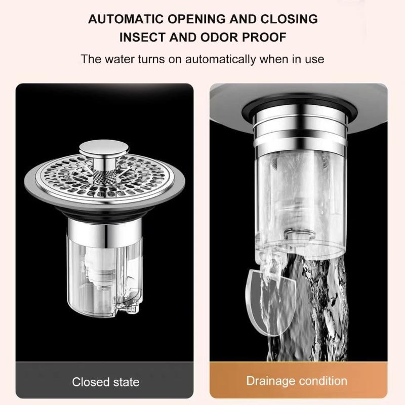 Washbasins Sink Drain Stopper Bathtubs Plug Anticlogging Drain Filter Drain Hair Catcher for Bathroom Kitchen Enduring