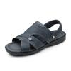 Herren Leder Punkt Kissen Rutschfest Zwei-Wege Sandale Lansac6333mf2