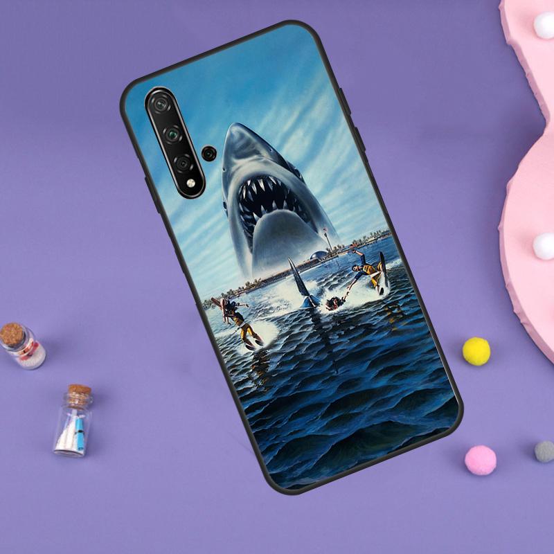Jaws 1975 Movie Poster Case For Huawei Nova 11i 3i 7i 5T 11 9 10 SE Y60 Y61 Y70 Y90 Y91 P20 P40 Lite P30 Pro Cover