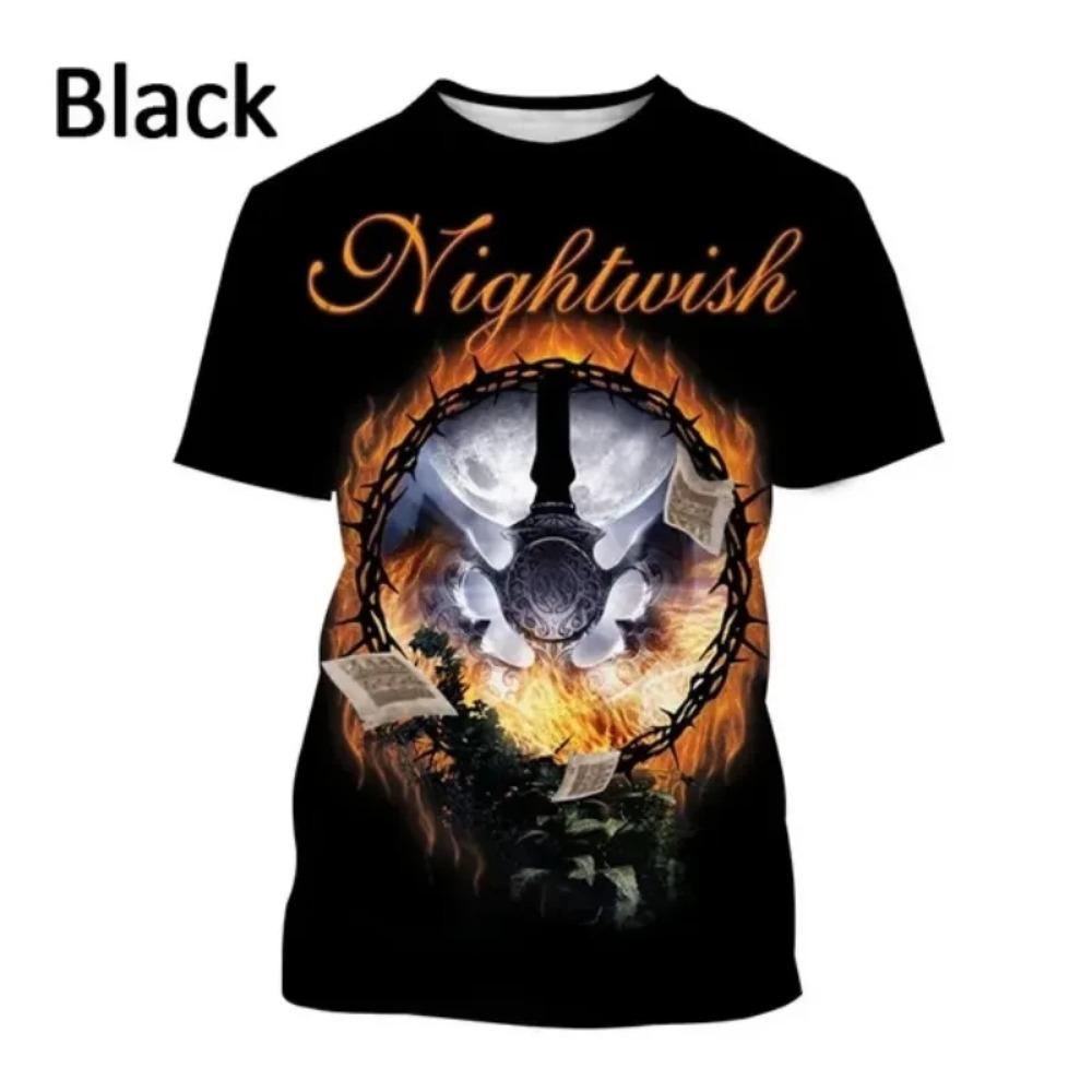 MDHAO xin nan zhuang  3D txu Nieuwe Rock Nightwish T-shirts Mannen 3D Print Mannen Vrouwen Hip Hop Trend Korte Mouw Ronde Hals T-shirt Harajuku Casual Y2k Top Herenkleding 5XL