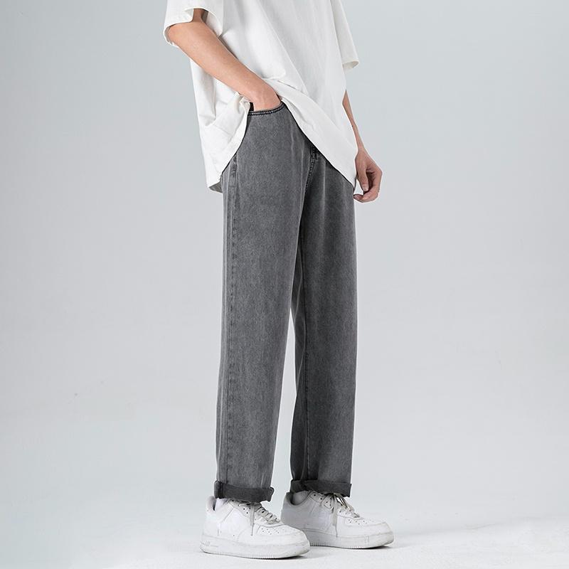 Gerade dünne Jeans Plus Size Hosen Frühling Herbst Herren Loose Mopping Hose