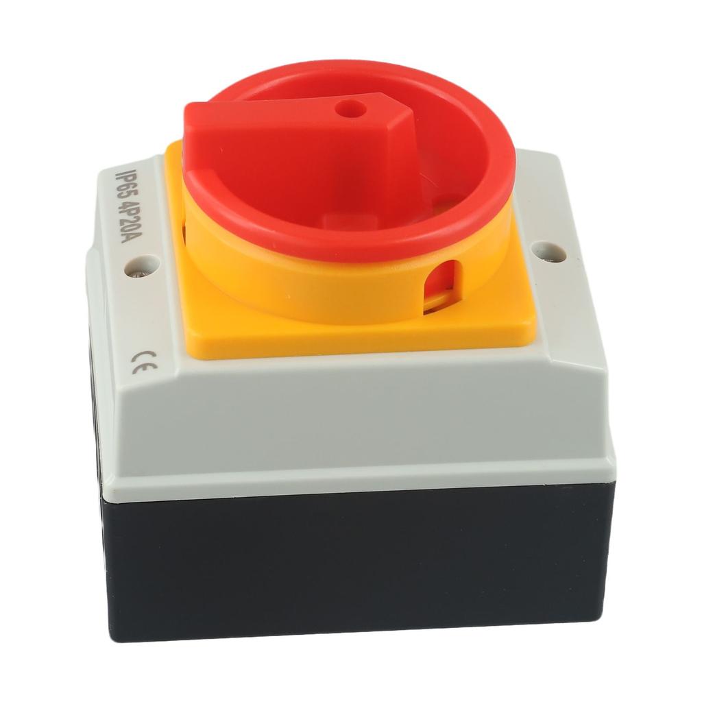 4P 20A 440V Main Switch Circuit Breaker High Strength Polycarbonate Electrical Socket 100*80*66mm Circuit Switching