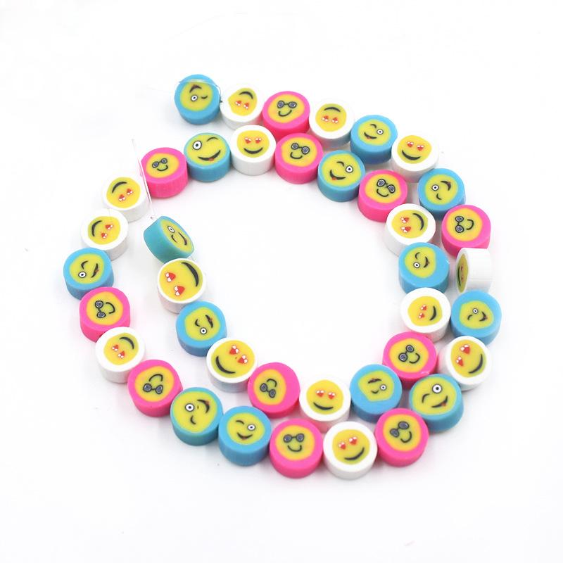 Soft Pottery Beads Beaded Handmade Materials Diy Jewelry Accessories Mobile Phone Chain Bead Separation Mixed Color Soft Pottery Loose Beads