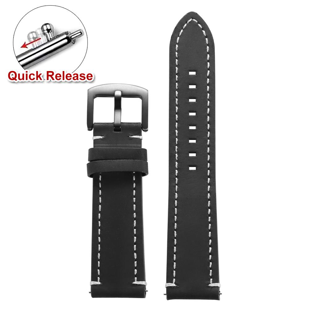 Vintage Brown Calfskin Leather Watch Band Quick Release Watch Strap 18mm 19mm 20mm 22mm 24mm Smartwatch Bracelet Belt for Omega