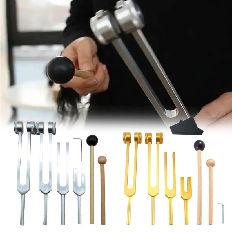 Set di diapason in lega di alluminio per attrezzature fitness e terapia di massaggio con strumenti per la pulizia