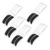 10 Pairs Eyelash Extension Gel Pad Reusable Silicone Lash Extension Gel Pad Notched Black White