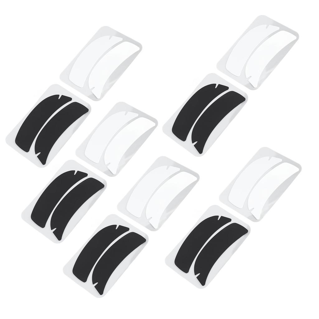 10 Pairs Eyelash Extension Gel Pad Reusable Silicone Lash Extension Gel Pad Notched Black White